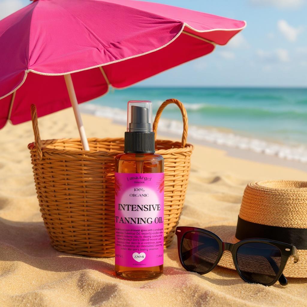 SunGlow Tanning Oil Pink Edition 220ml – summer tanning oil for radiant glowing skin
