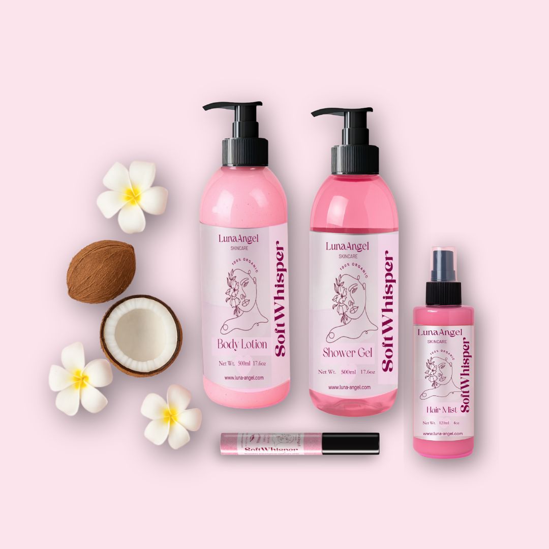 Soft Whisper Collection by LunaAngel – clean powdery body care inspired by La Vie Est Belle