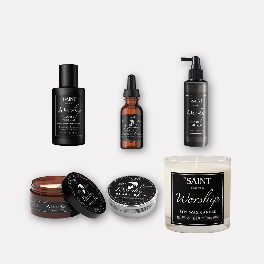 Worship Collection by SAINT for Men – oud wood inspired men’s body care by SAINT