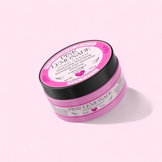Pink Lemonade Hand Cream by LunaAngel on soft pink background