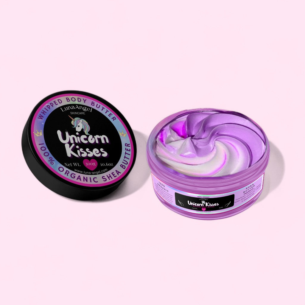 Unicorn Kisses whipped body butter creamy texture – fluffy nourishing body care made in Egypt
