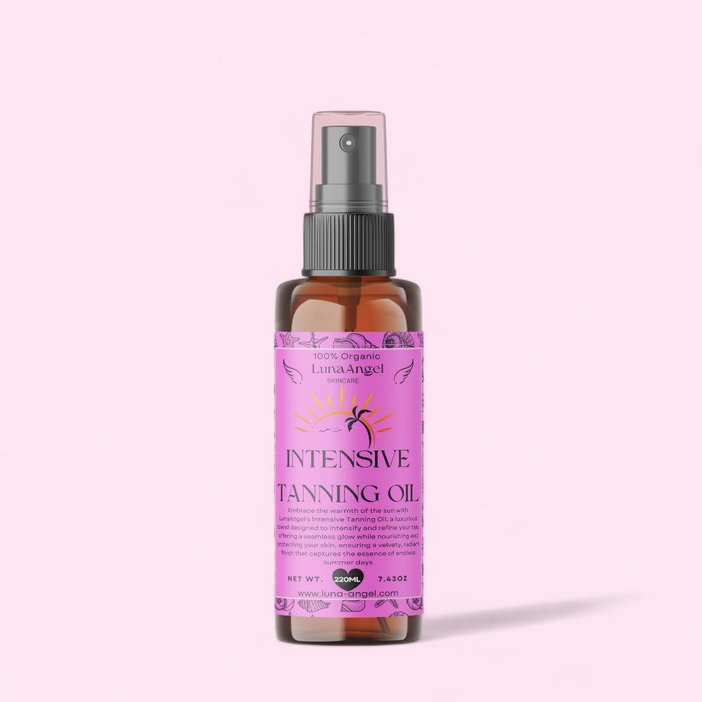 Intensive Tanning Oil Pink Edition 220ml by LunaAngel – organic tanning oil for sun kissed glow
