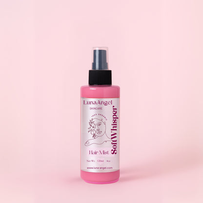 Soft Whisper lightweight hair mist spray for fresh feminine hair scent

