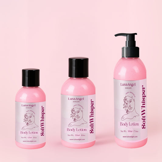 SoftWhisper Body Lotion by LunaAngel – organic body lotion in Egypt – clean powdery scent