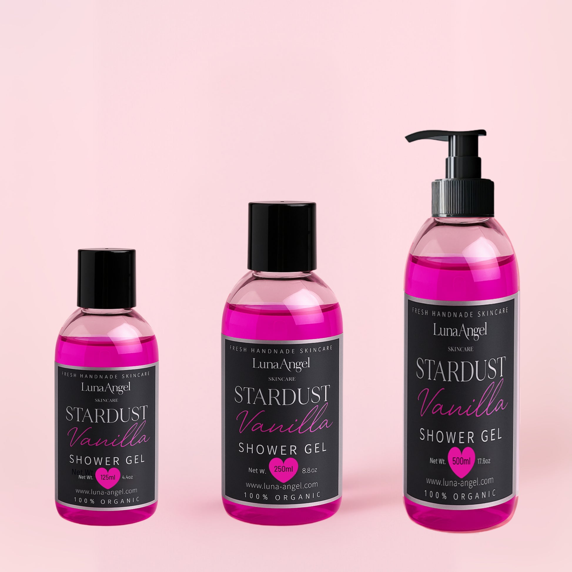 Stardust Vanilla Shower Gel by LunaAngel – luxury warm vanilla body wash made in Egypt
