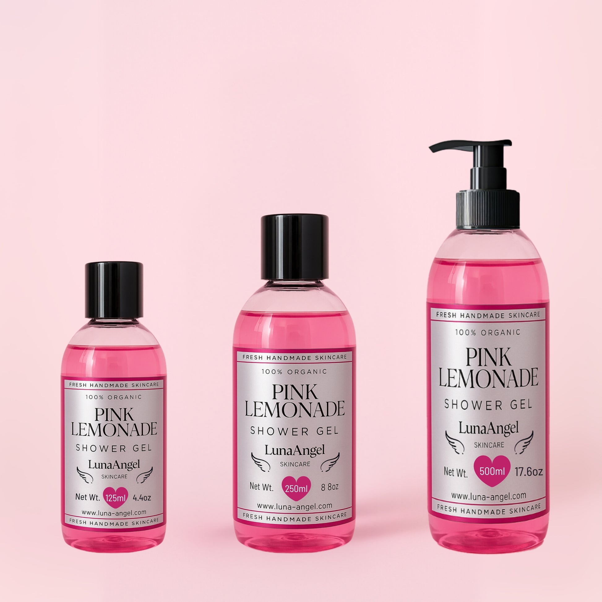 Pink Lemonade Shower Gel by LunaAngel – sweet fruity body wash made in Egypt
