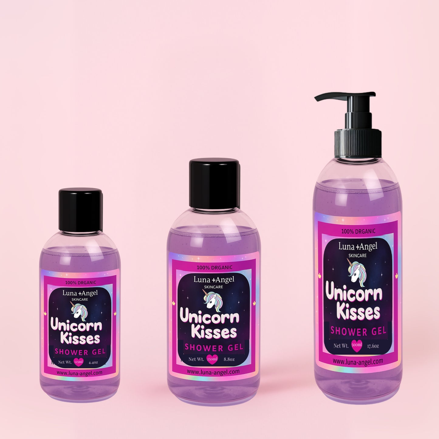 Unicorn Kisses Shower Gel by LunaAngel – fruity floral body wash made in Egypt
