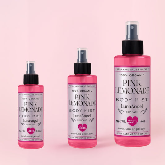 Pink Lemonade Body Mist by LunaAngel – sweet fruity body spray made in Egypt
