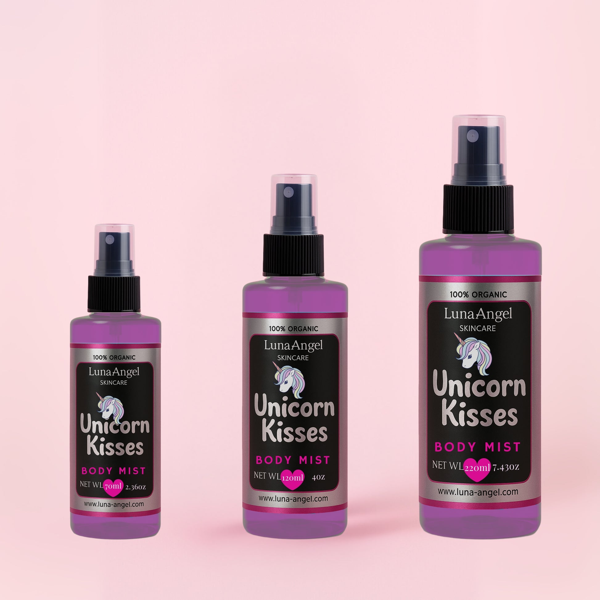 Unicorn Kisses body mist 220ml fruity feminine scent made in Egypt

