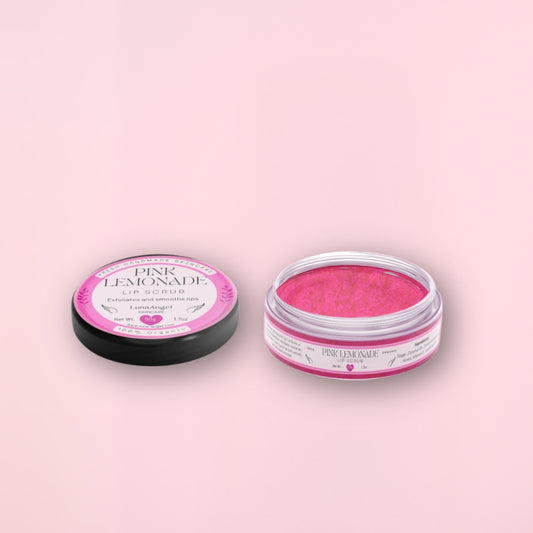 Pink Lemonade Sugar Lip Scrub 50g by LunaAngel with sweet pink texture

