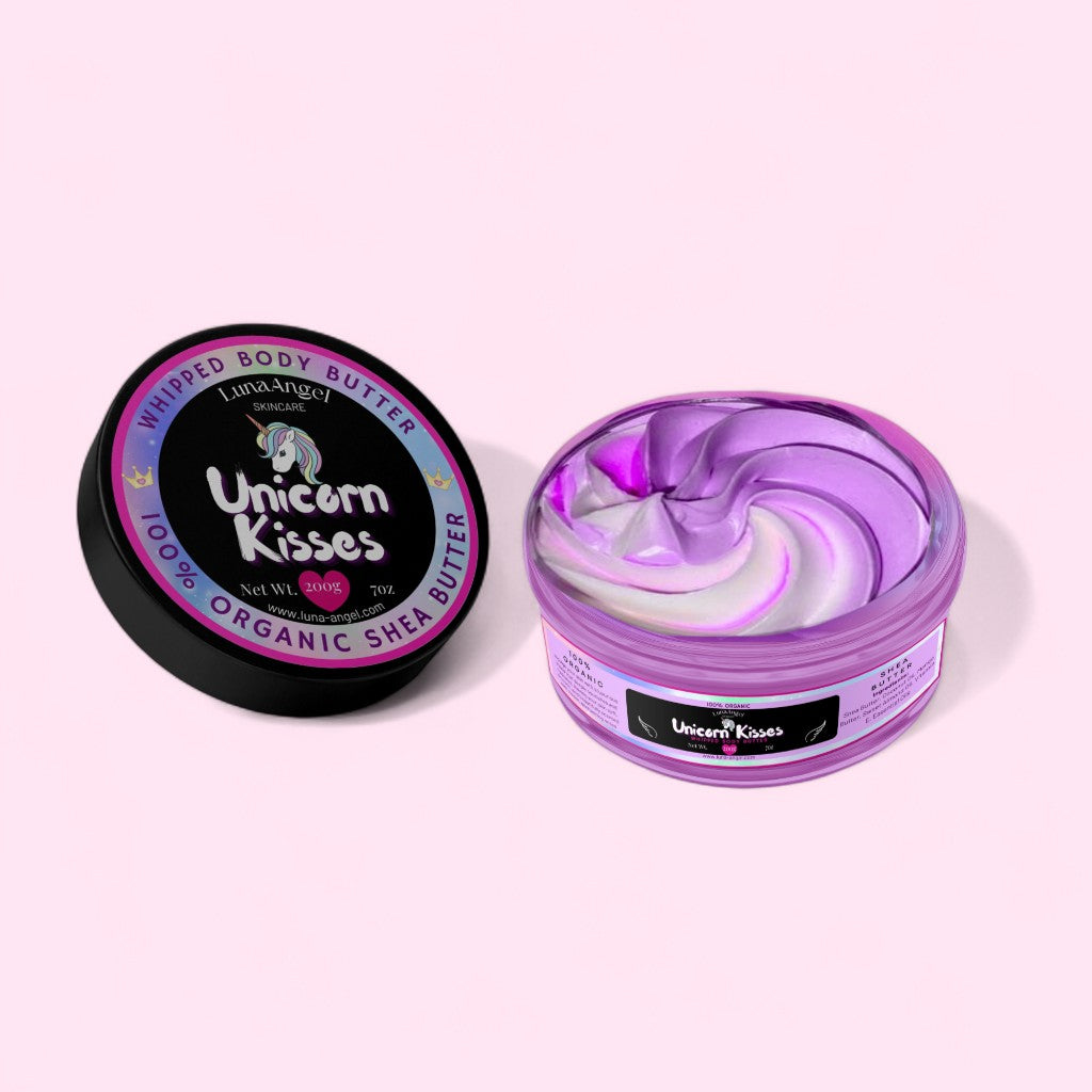 Unicorn Kisses Whipped Body Butter by LunaAngel – fun and magical whipped body butter made in Egypt with a fruity floral scent
