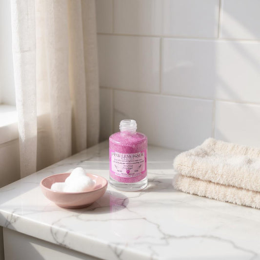 Pink Lemonade Nail Oil 15ml – feminine pink nail care product with glossy finish
