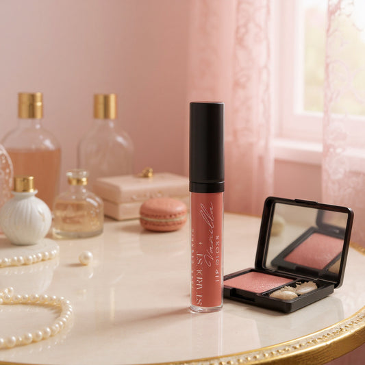 Vanilla lip gloss KTB base high shine Stardust Vanilla lip gloss applicator deep glow