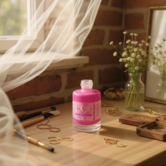 Soft Whisper lip and cheek tint by LunaAngel clean girl aesthetic and bridal look
