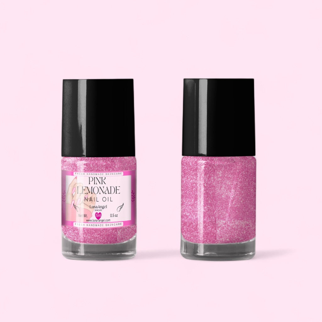 Pink Lemonade Nail Oil 15ml by LunaAngel – sweet fruity cuticle and nail oil bottle
