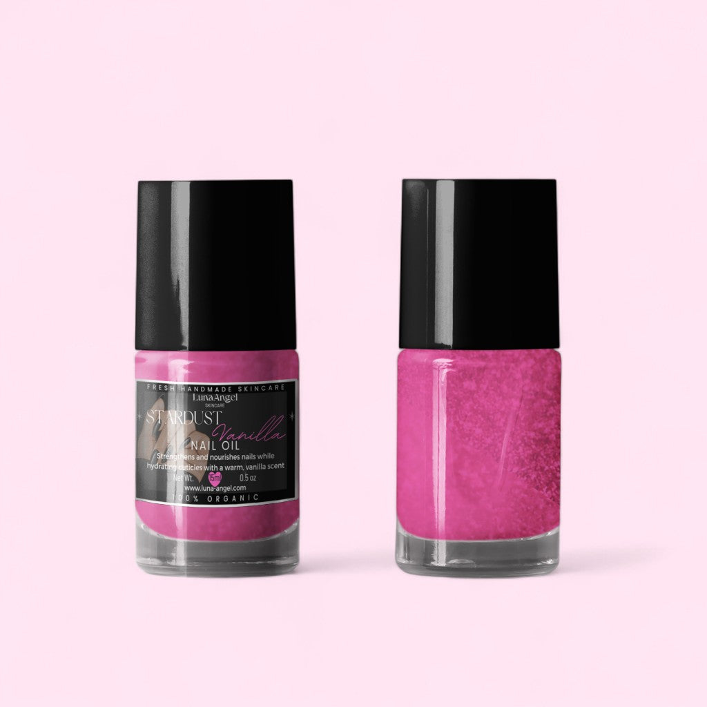 Stardust Vanilla nail oil 15ml by LunaAngel with warm vanilla scent inspired by YSL Black Opium
