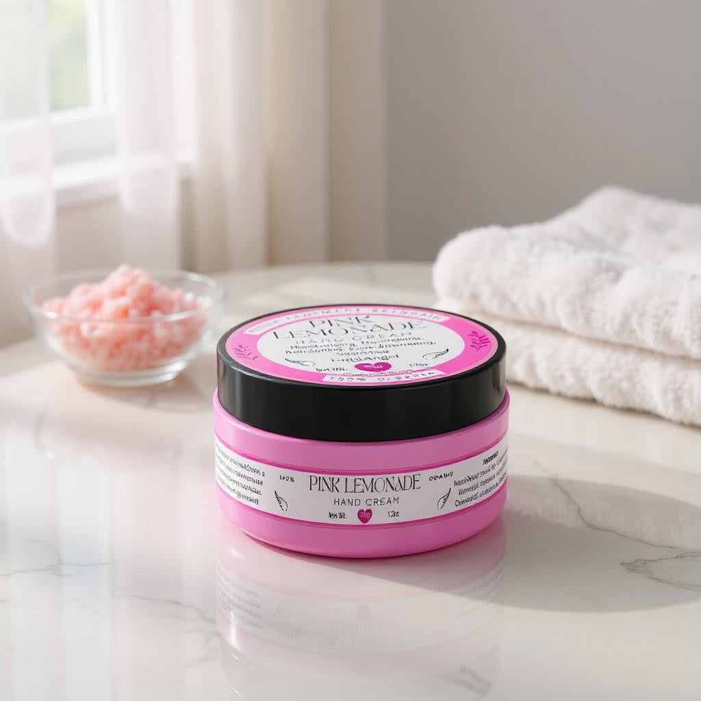 LunaAngel Pink Lemonade Hand Cream jar – moisturizing hand care