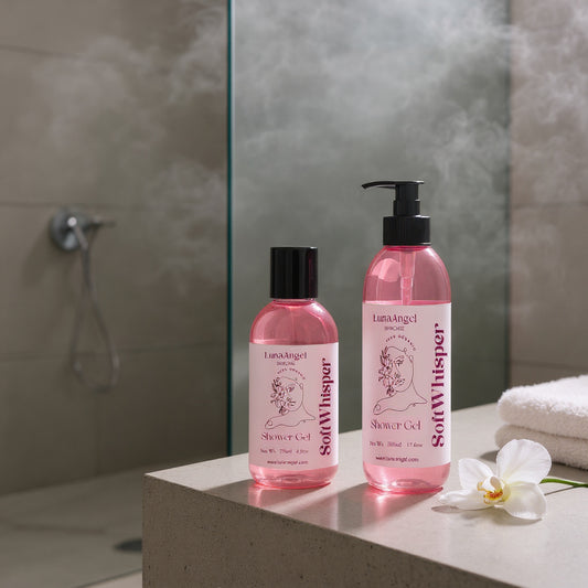 Soft Whisper Shower Gel self-care routine – gentle feminine body wash
