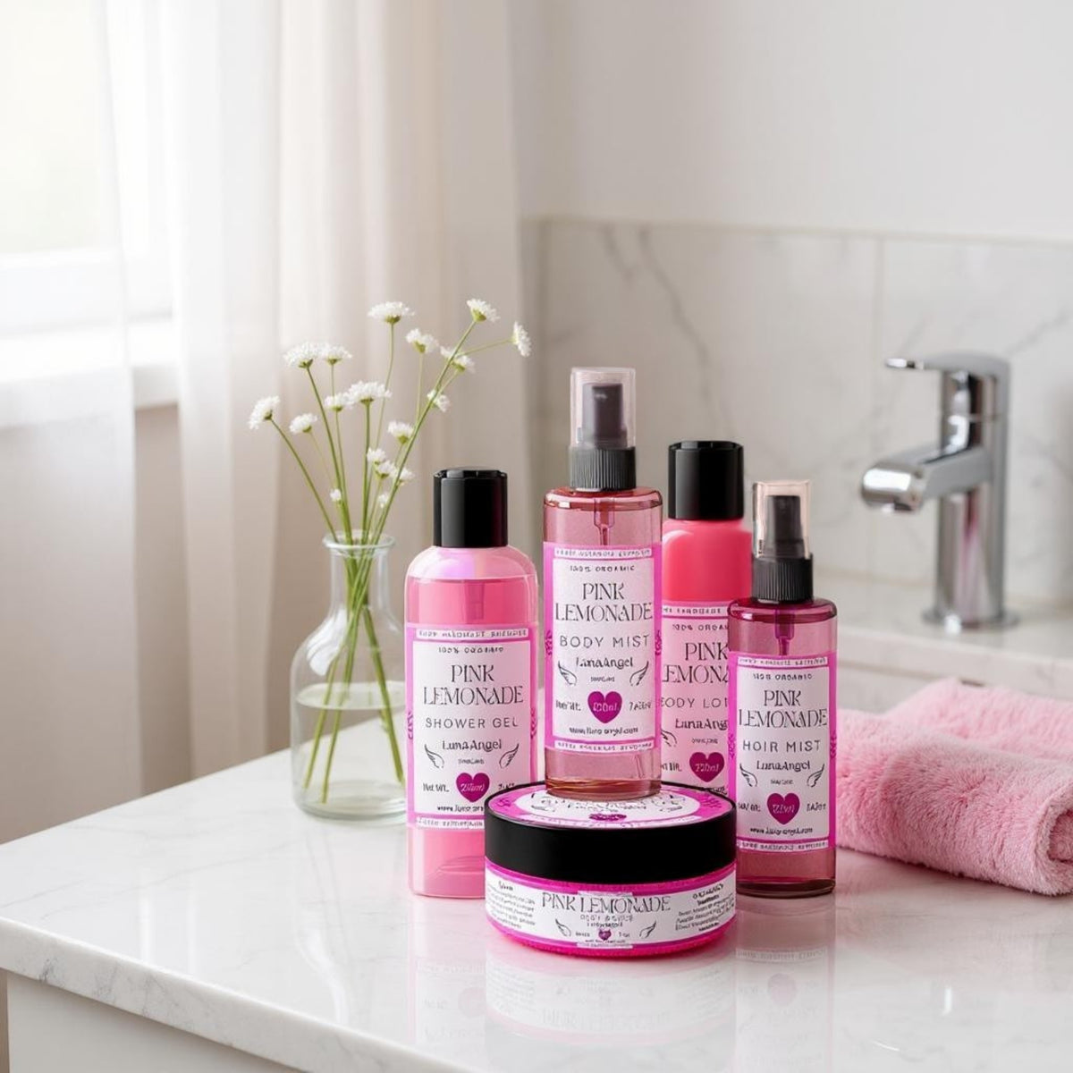 Pink Lemonade Beauty Set – 5 Organic Skincare Products