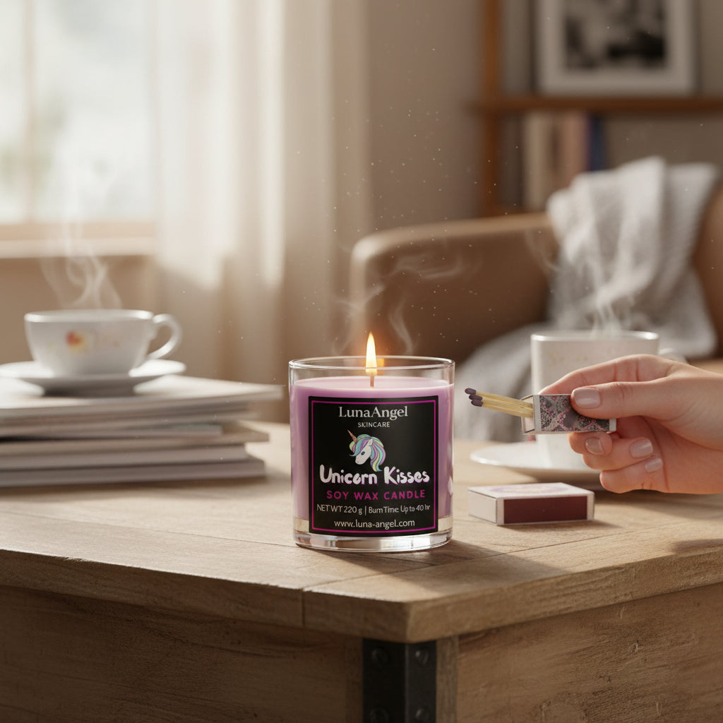 Unicorn Kisses – شمعة شمع صويا – 220 جم